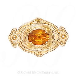 GS377 CIT - 14 Karat Gold Citrine Slide 